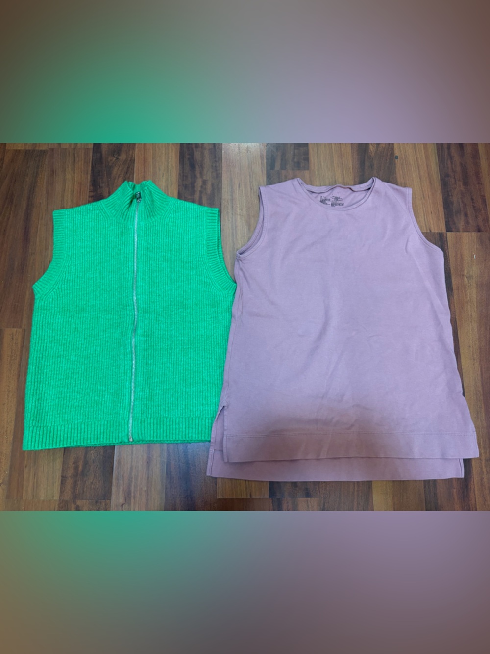 Calvin Klein Knit vest + MUJI top bundle